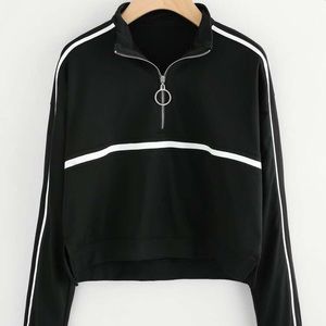 SHEIN Half Zip Crewneck Sweatshirt